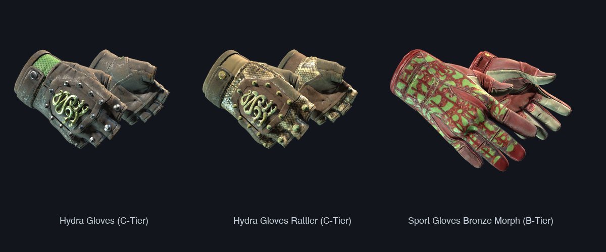 CS2 glove skin comparison