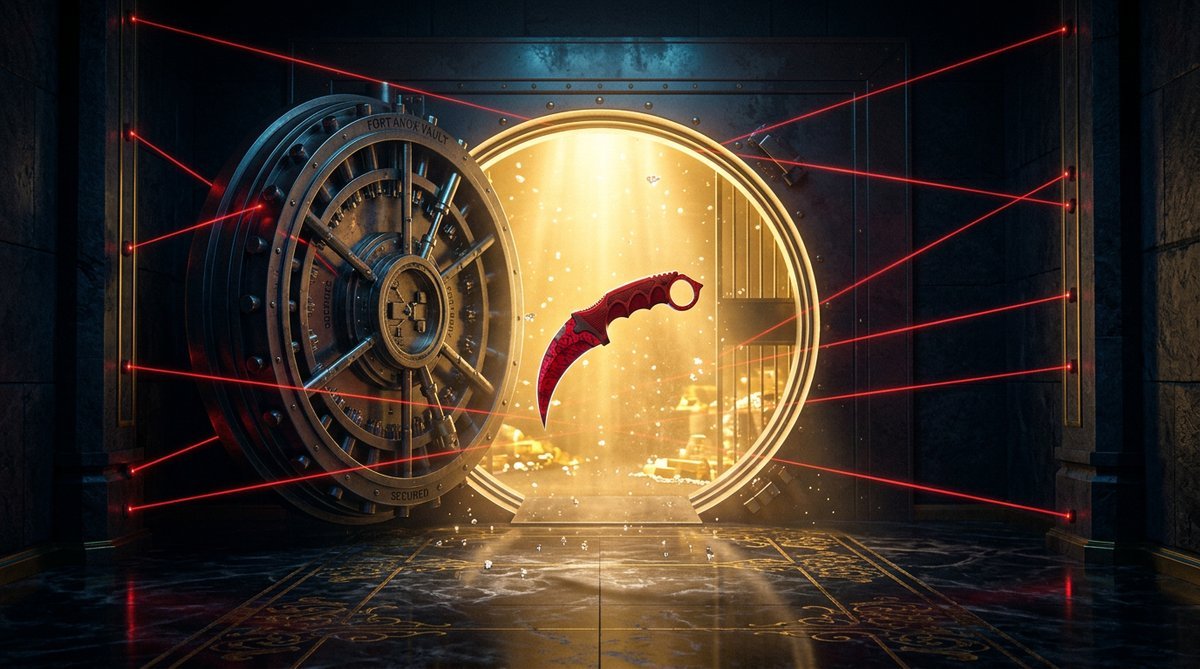 Luxury vault with knife