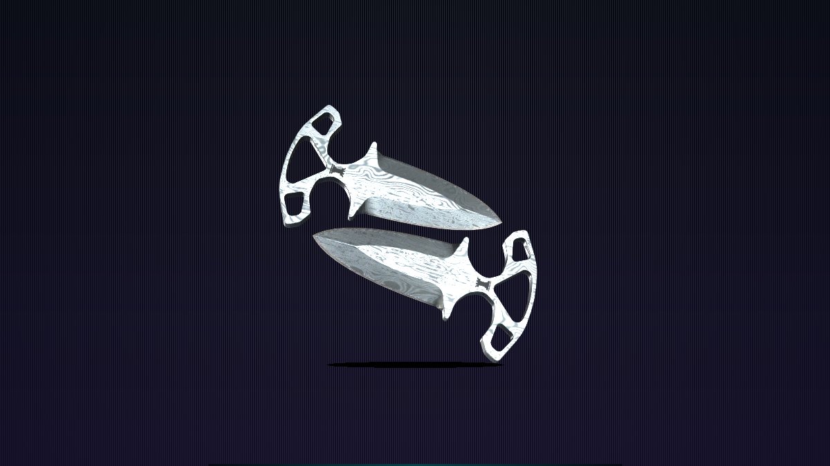 Shadow Daggers Damascus Steel skin