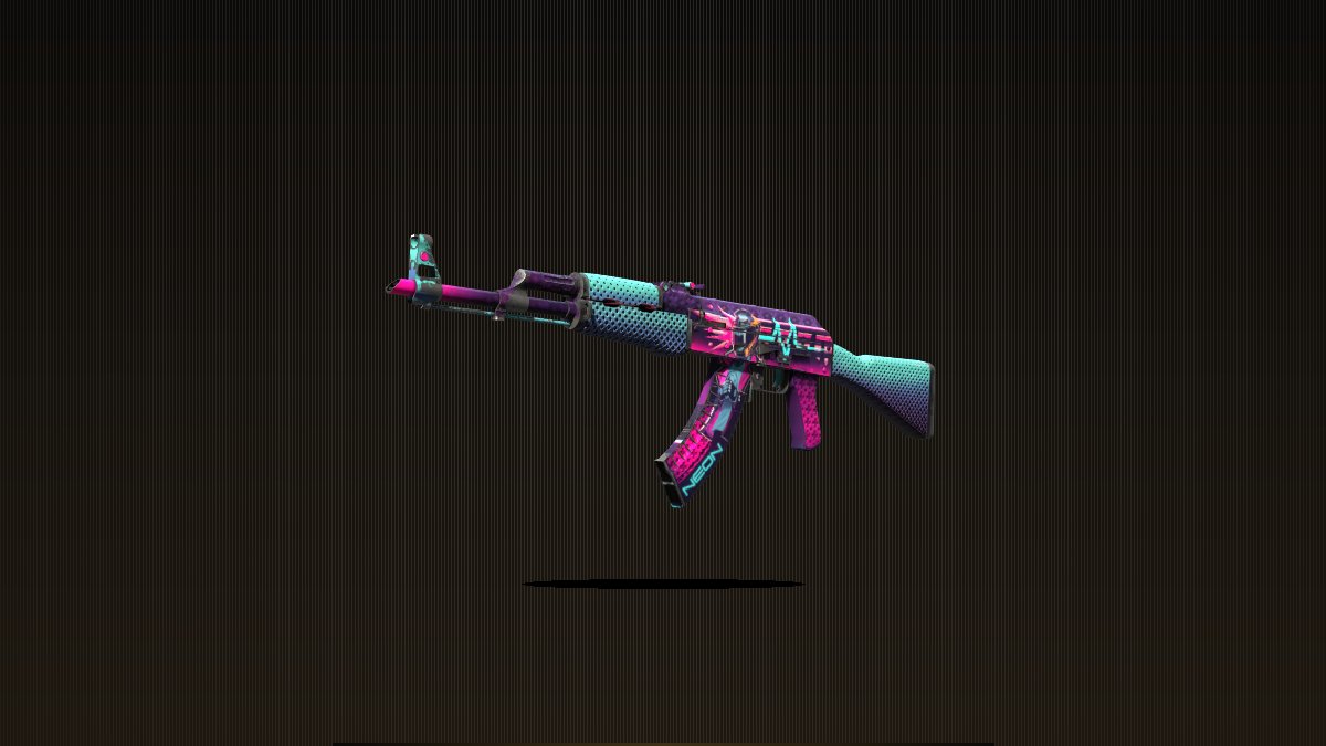 AK-47 Neon Rider, a Covert red-tier skin