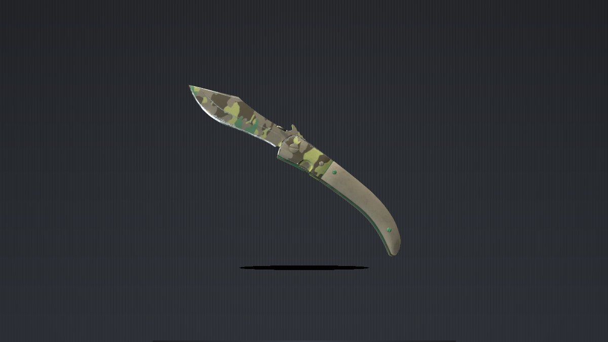 Navaja Knife Boreal Forest on a minimal background