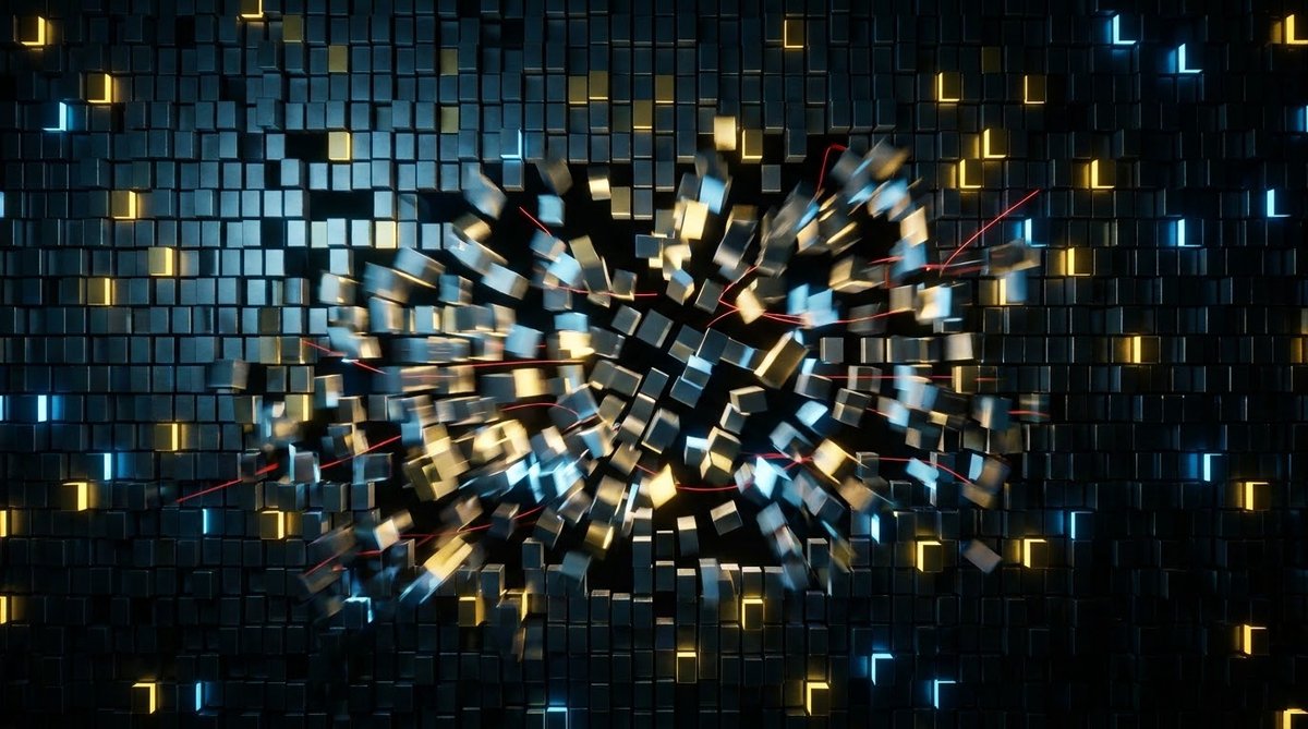 Abstract visualisation of encrypted data blocks