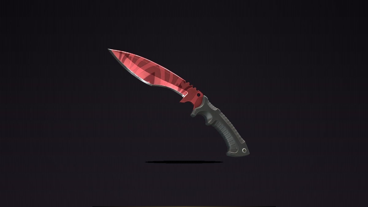 Kukri Knife Slaughter Minimal Wear on a luxury display background