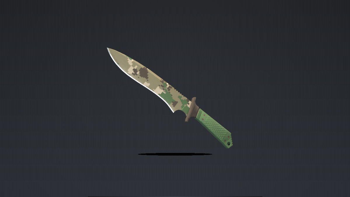 Classic Knife Forest DDPAT on a styled background
