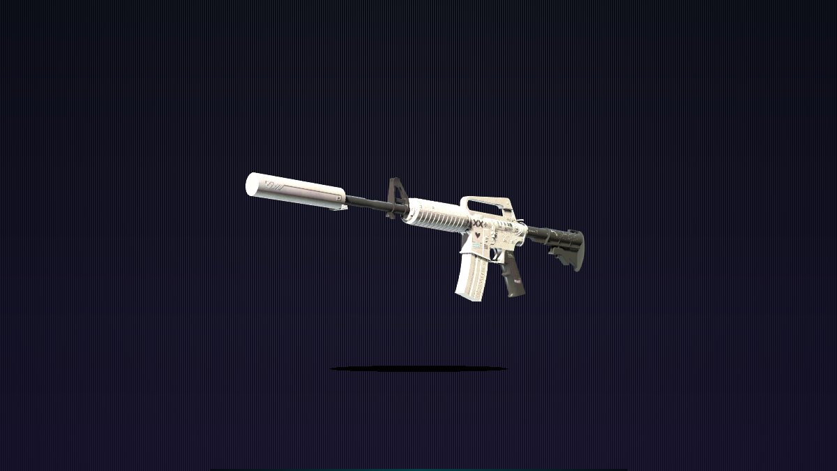 M4A1-S Printstream skin on a neon display