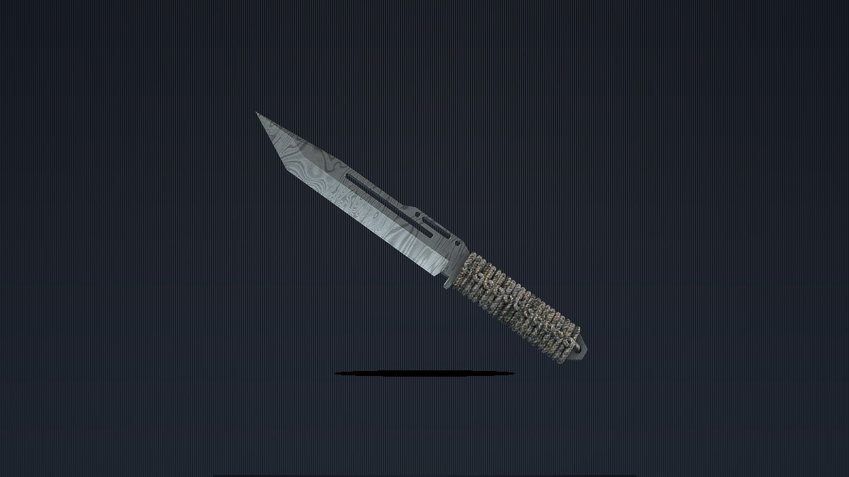 Paracord Knife Damascus Steel Field-Tested