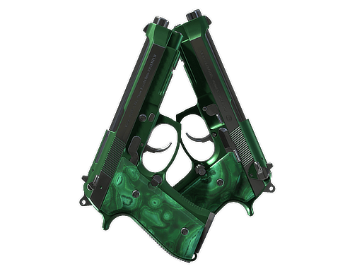 Dual Berettas | Polished Malachite CS2 skin