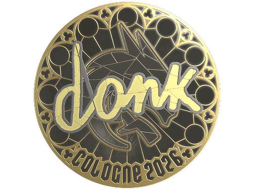 Sticker | donk (Gold) | Cologne 2026