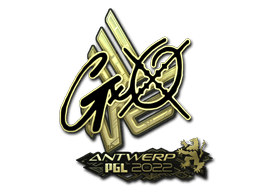 Sticker | gxx- (Gold) | Antwerp 2022