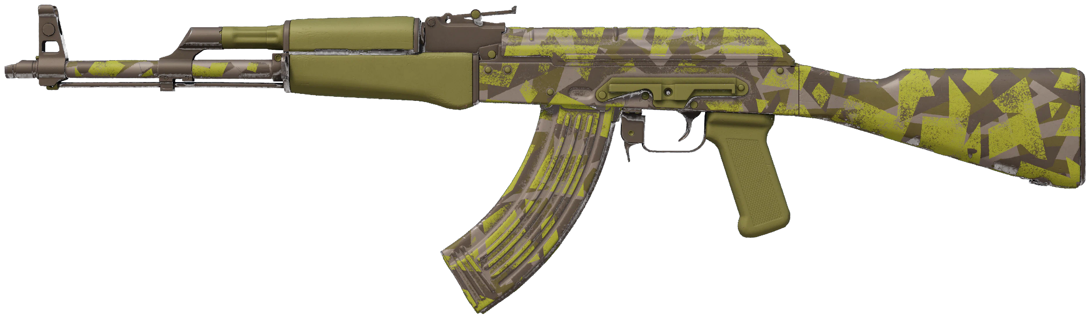 AK-47 | Olive Polycam representative Minimal Wear wear preview