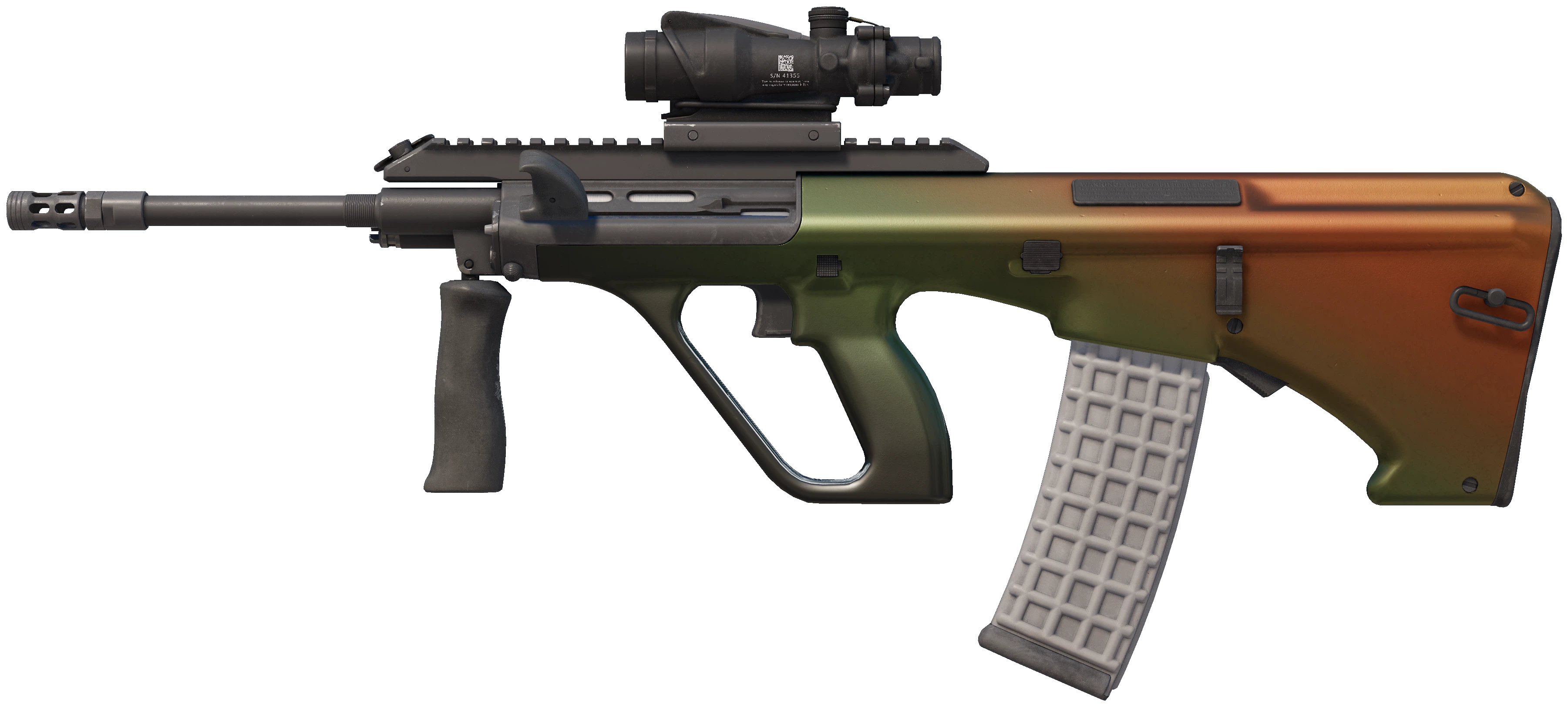 AUG | Amber Fade CS2 skin — open high-resolution image