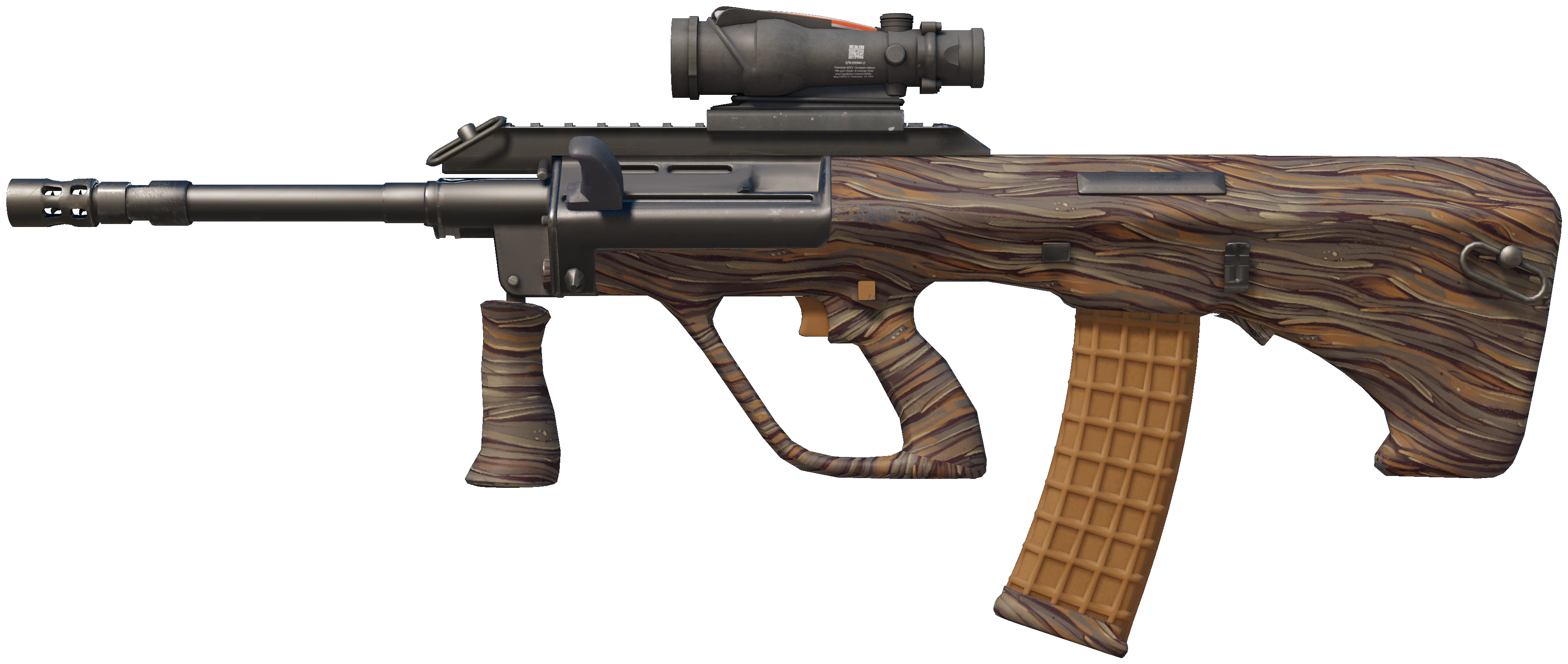 AUG | Spalted Wood CS2 skin — open high-resolution image
