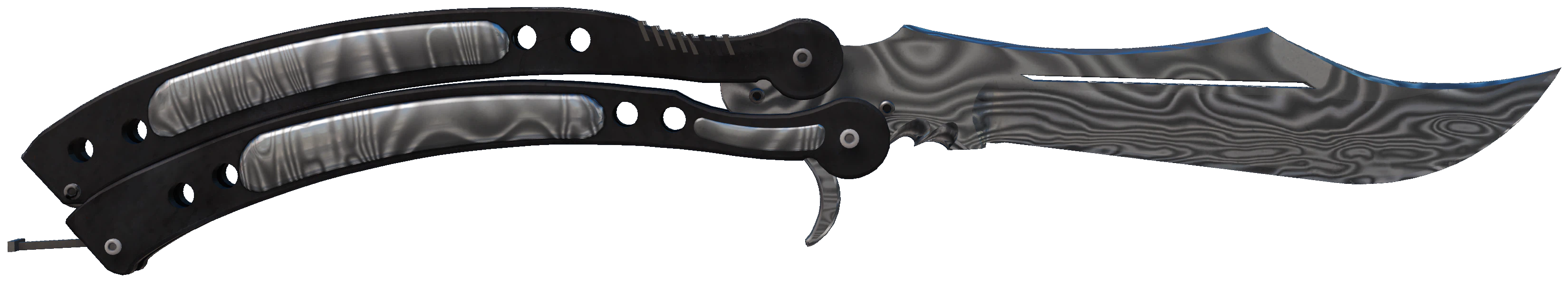★ Butterfly Knife | Damascus Steel CS2 skin — open high-resolution image