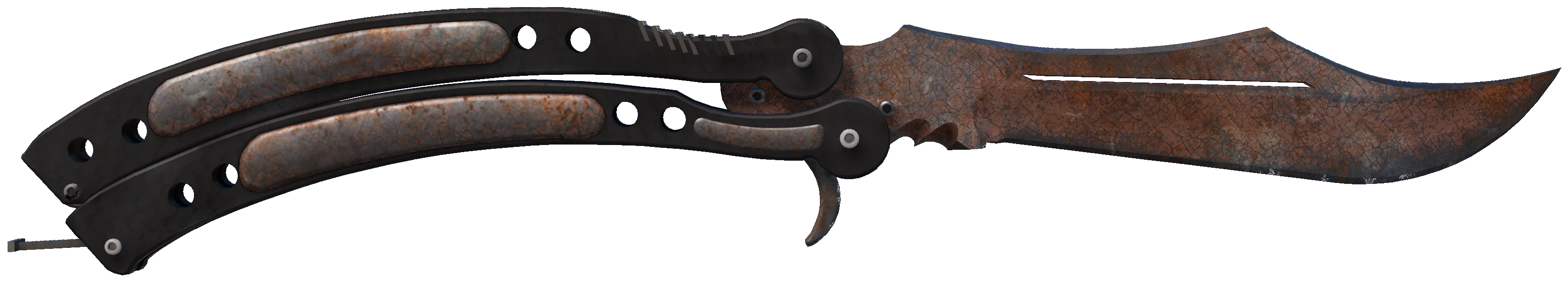 ★ Butterfly Knife | Rust Coat representative Well-Worn wear preview