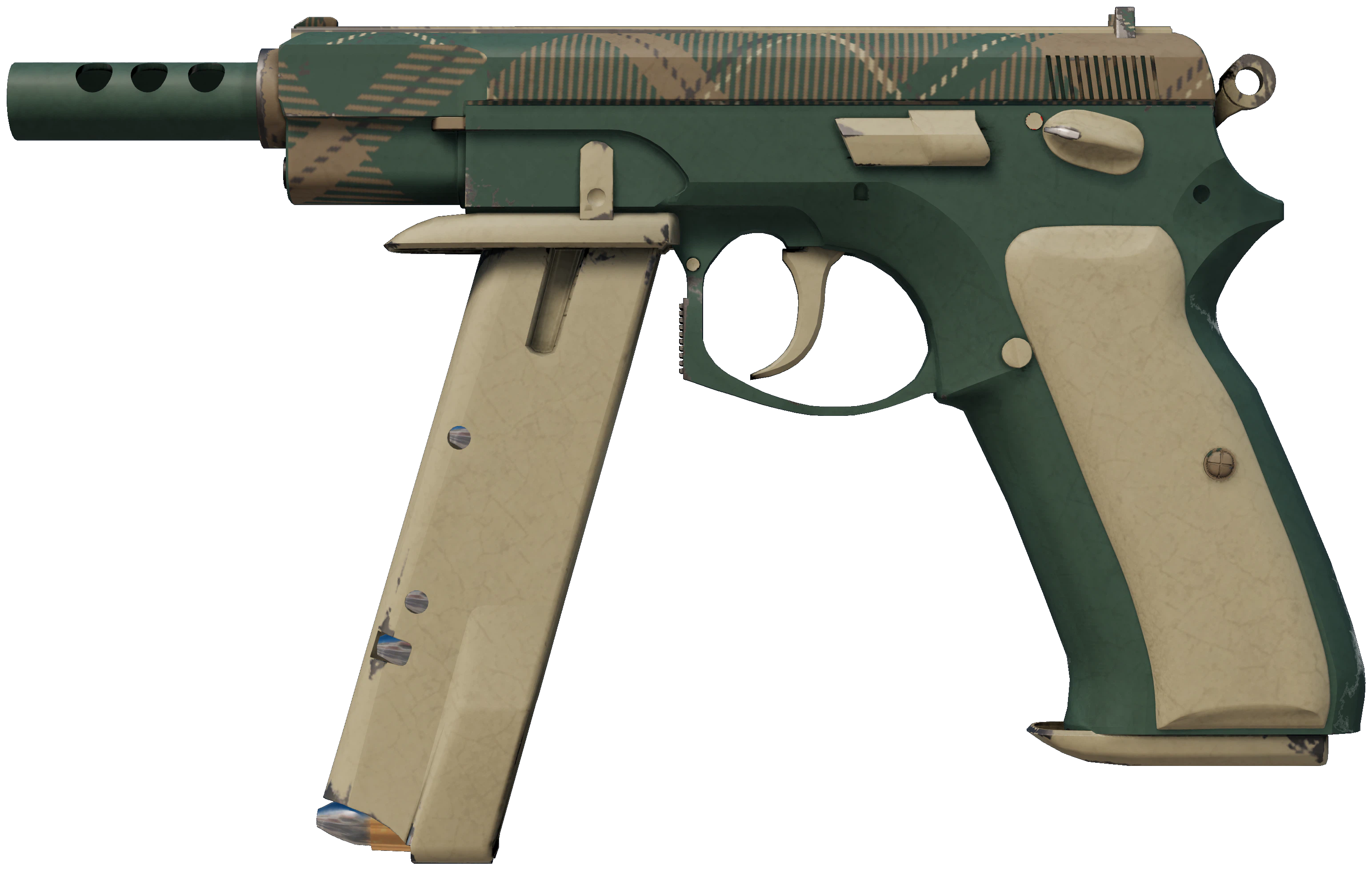 CZ75-Auto | Green Plaid representative Minimal Wear wear preview