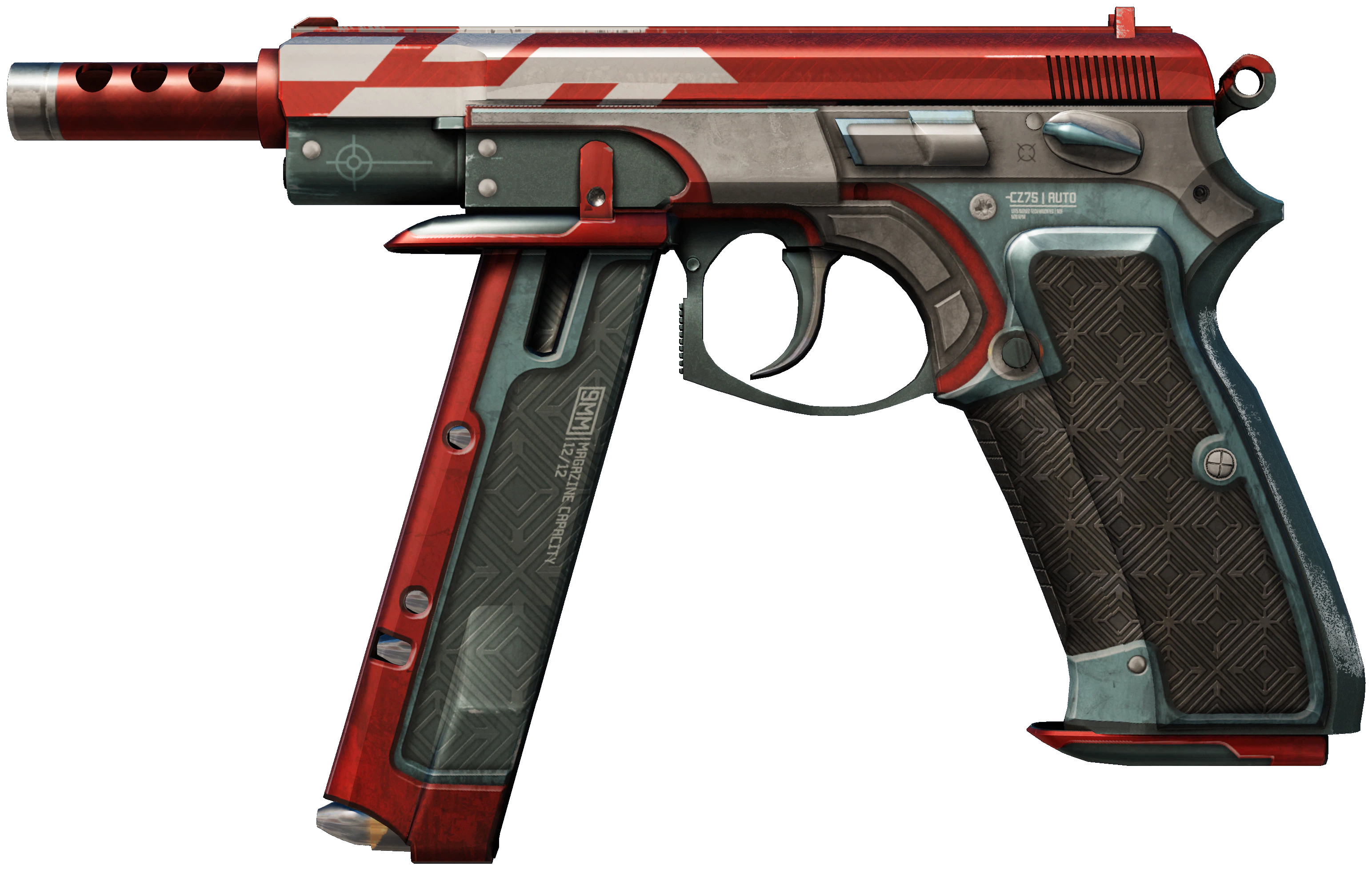 CZ75-Auto | Red Astor representative Minimal Wear wear preview