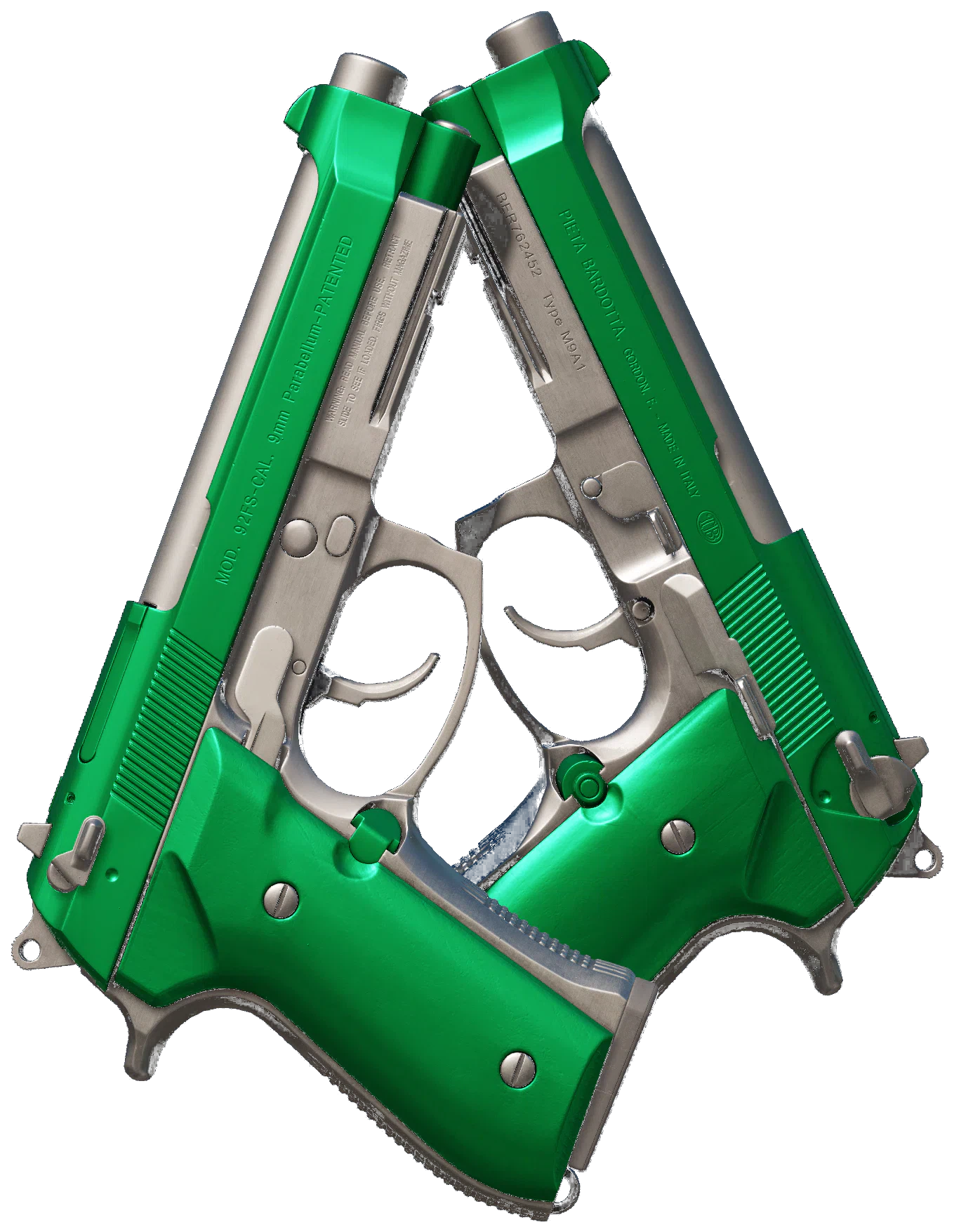 Dual Berettas | Emerald CS2 skin — open high-resolution image