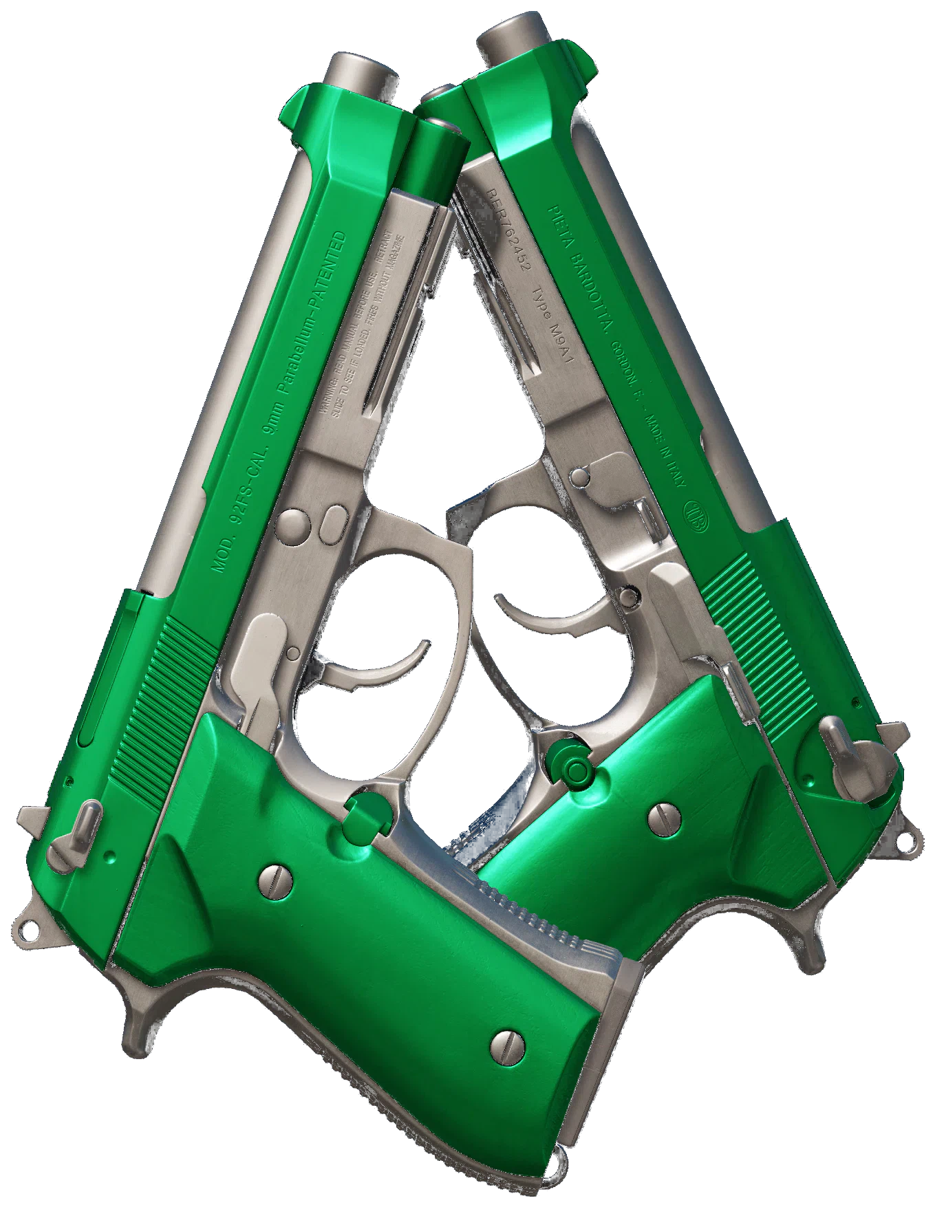 Dual Berettas | Emerald representative Minimal Wear wear preview