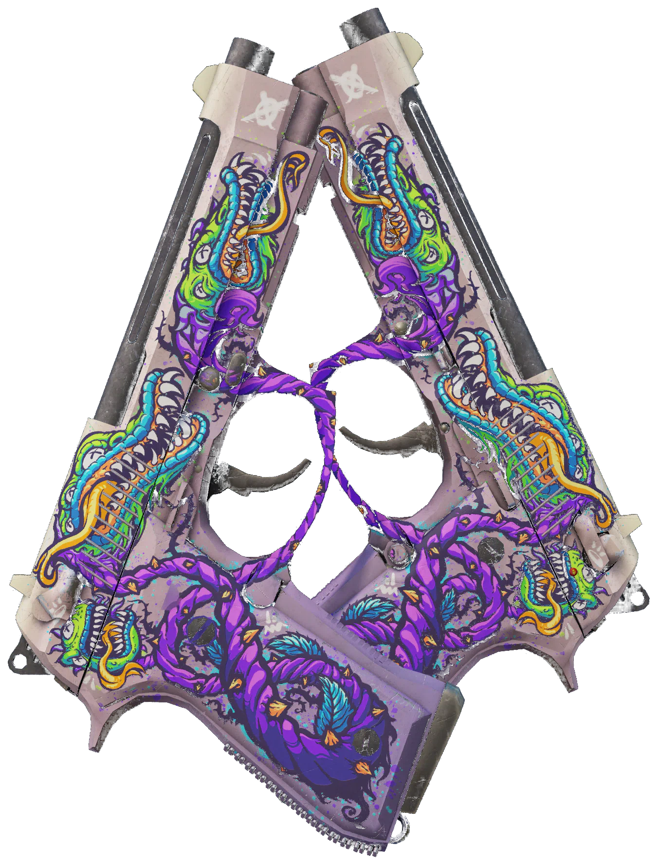 Dual Berettas | Flora Carnivora CS2 skin — open high-resolution image