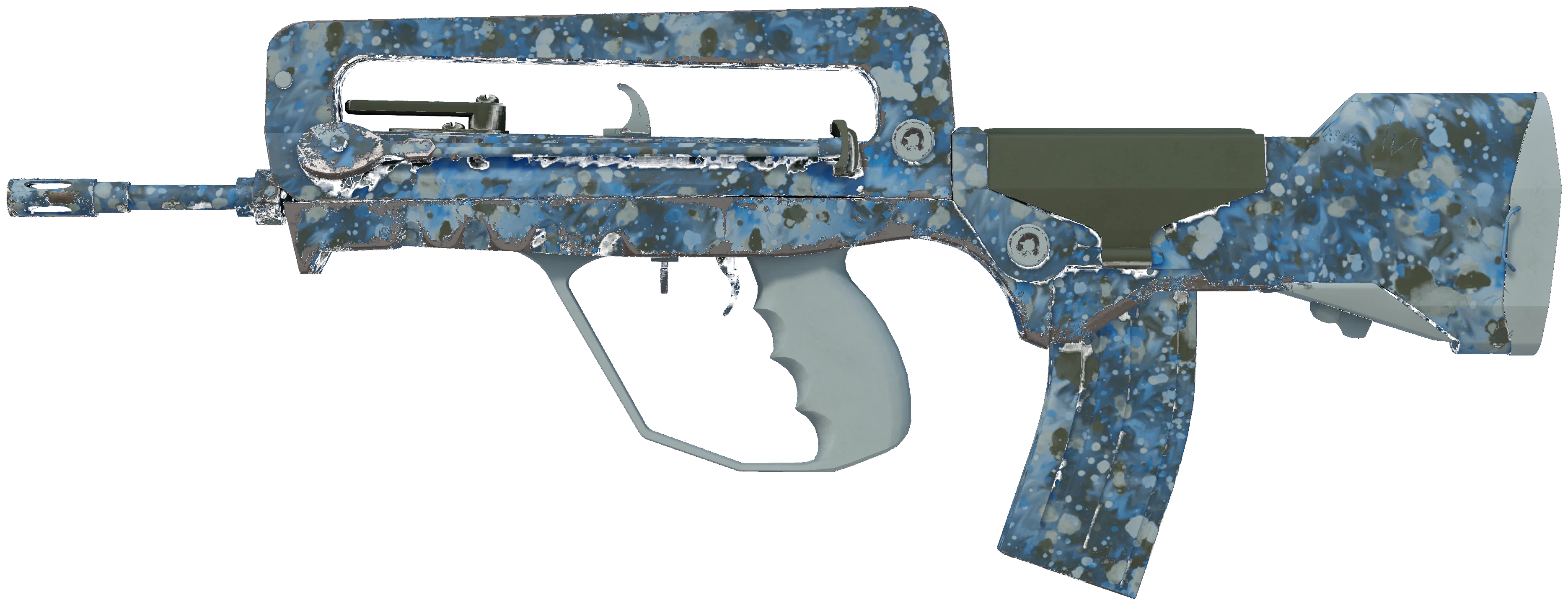 FAMAS | Cyanospatter CS2 skin — open high-resolution image