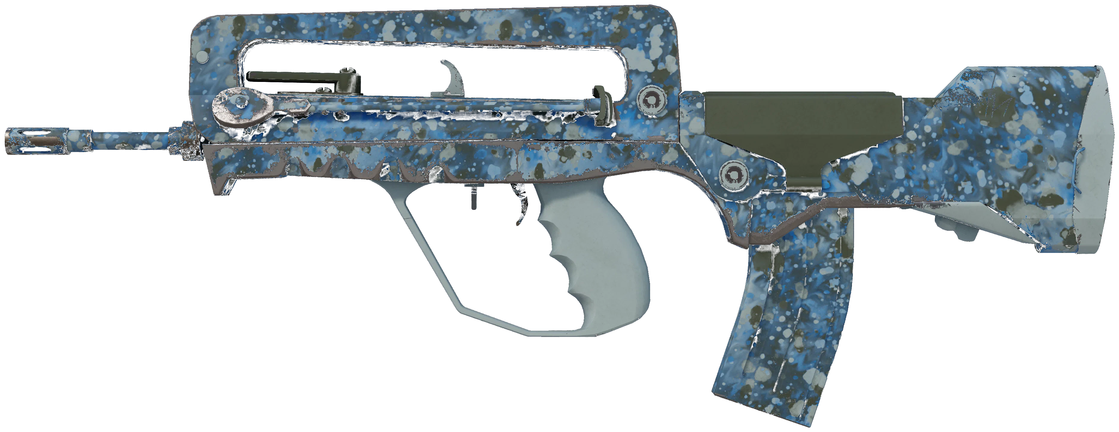 FAMAS | Cyanospatter representative Minimal Wear wear preview