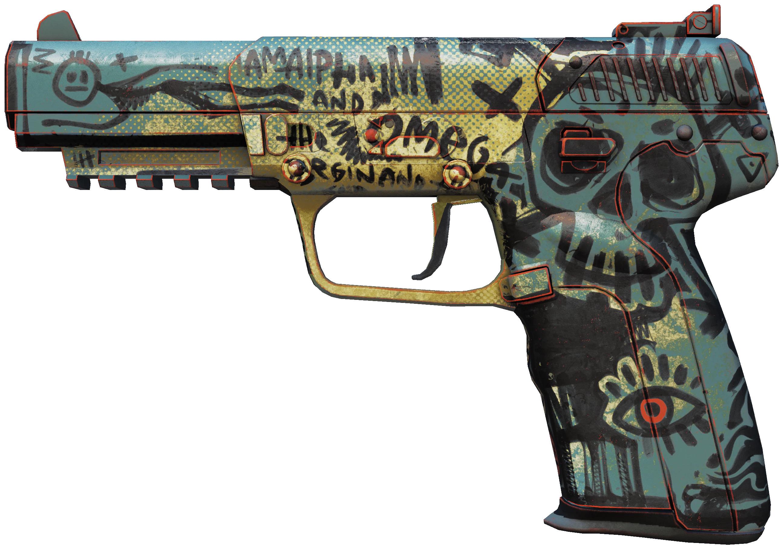 Five-SeveN | Scrawl CS2 skin — open high-resolution image