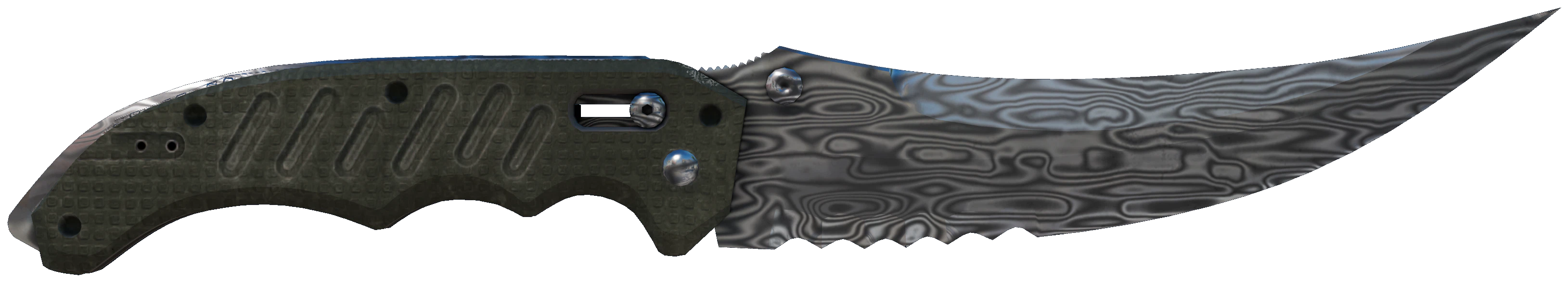 ★ Flip Knife | Damascus Steel CS2 skin — open high-resolution image