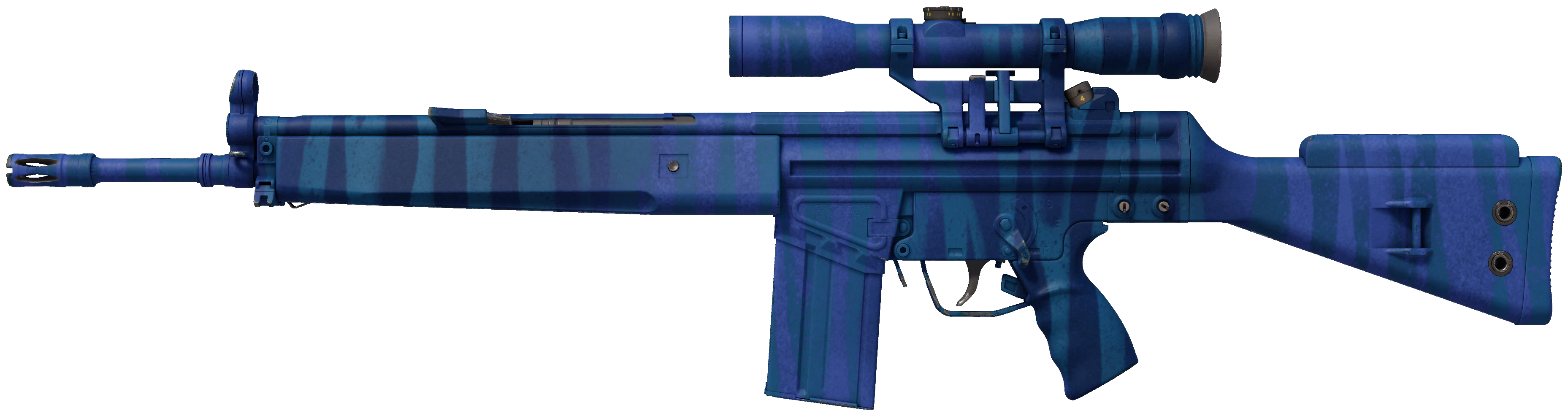G3SG1 | Azure Zebra CS2 skin — open high-resolution image