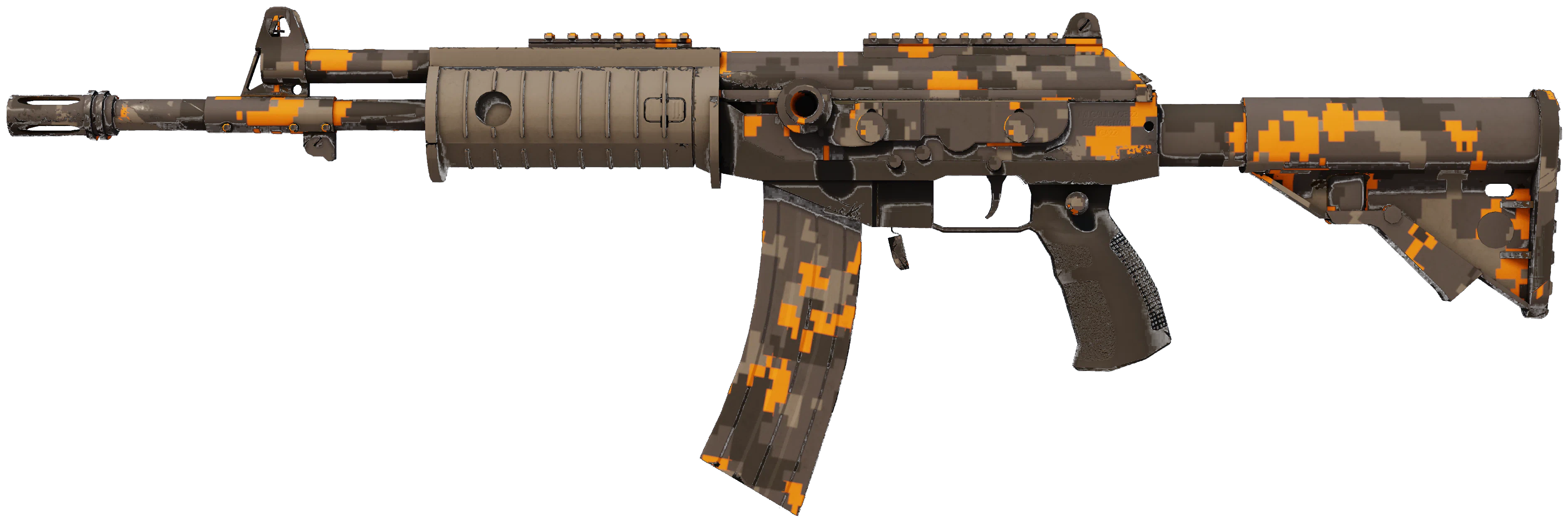 Galil AR | Orange DDPAT CS2 skin — open high-resolution image