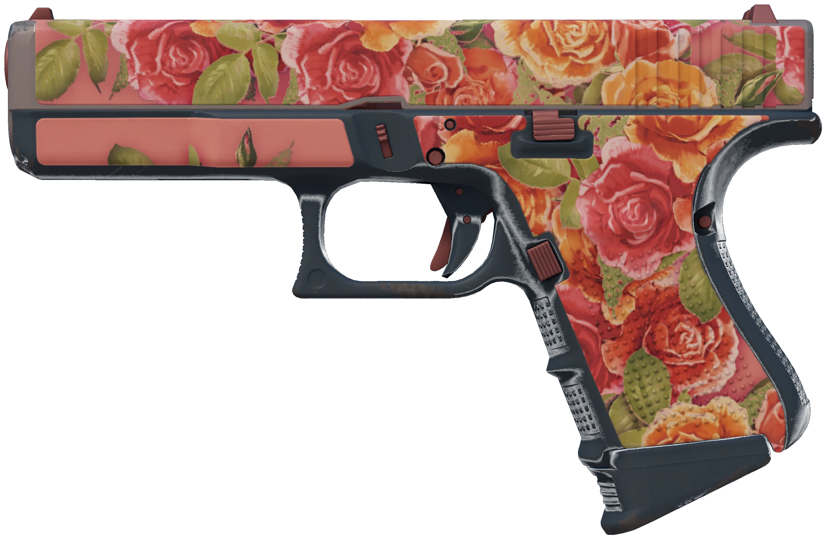 Glock-18 | Coral Bloom representative Minimal Wear wear preview
