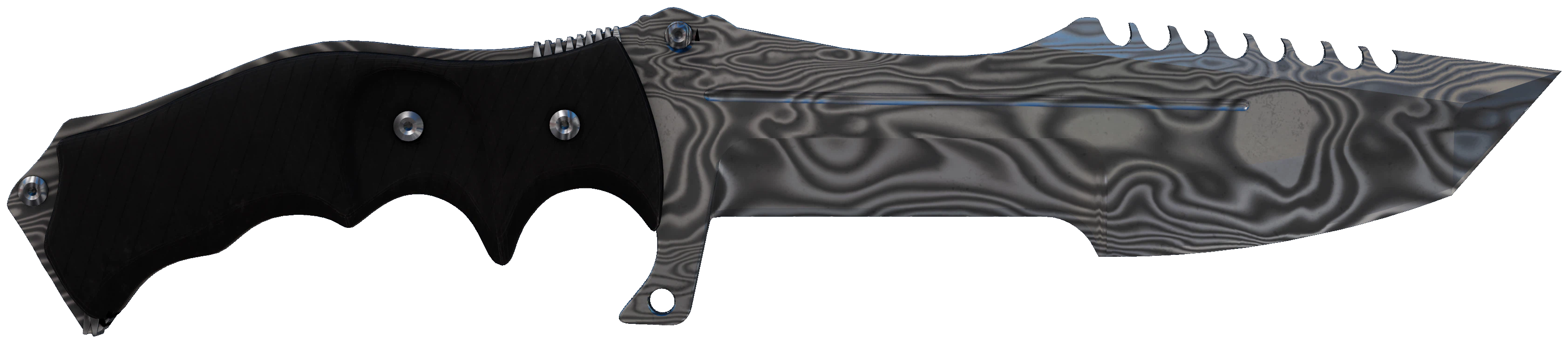 ★ Huntsman Knife | Damascus Steel CS2 skin — open high-resolution image