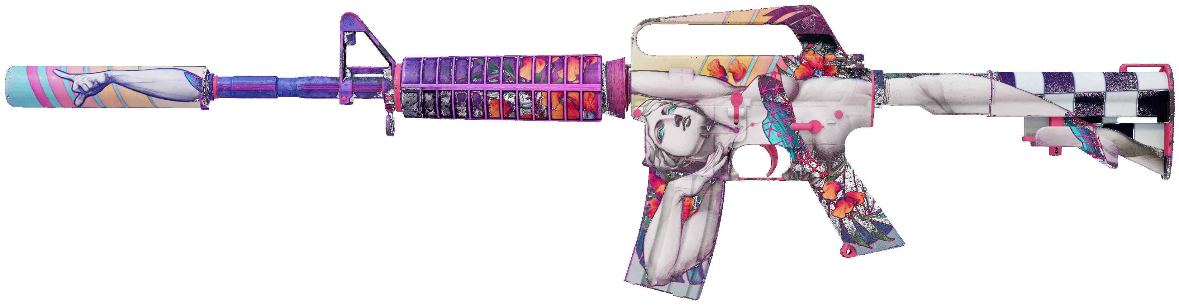 M4A1-S | Vaporwave representative Minimal Wear wear preview
