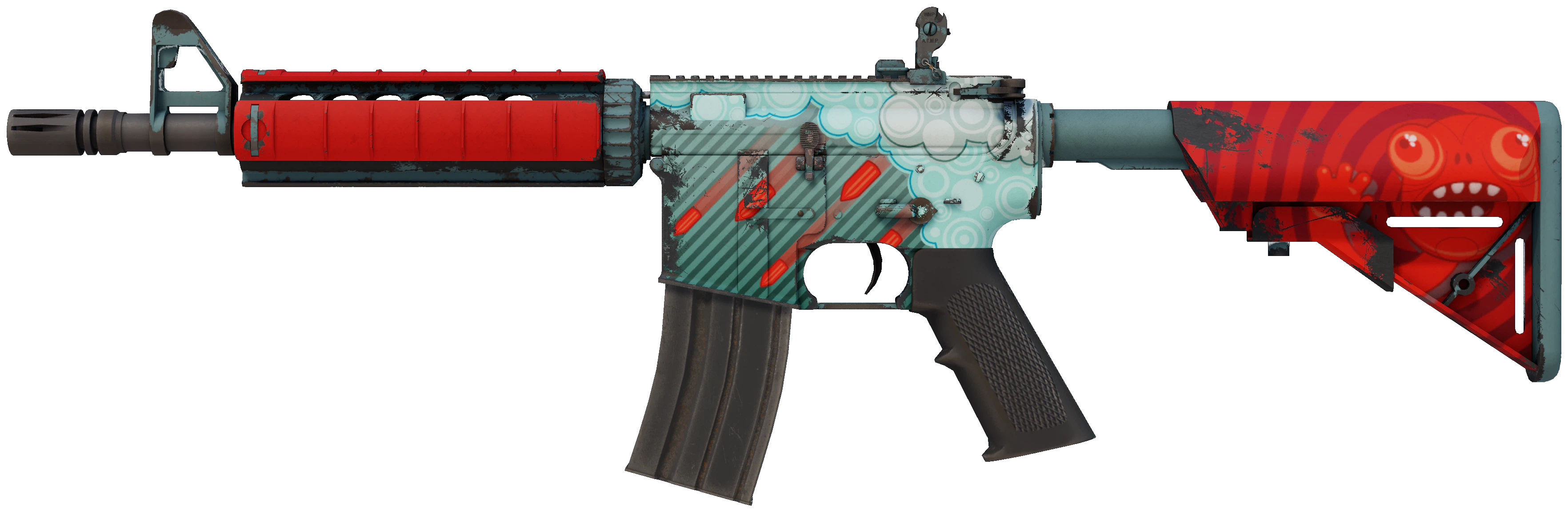 M4A4 | Bullet Rain representative Minimal Wear wear preview