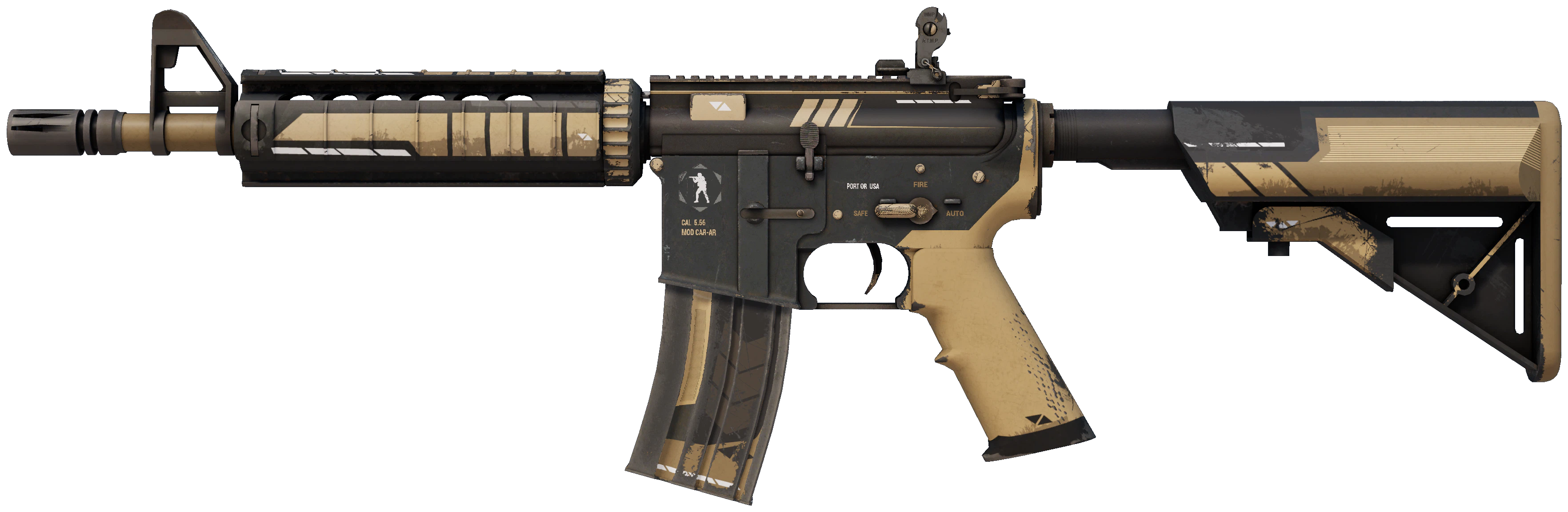 M4A4 | Desert-Strike representative Minimal Wear wear preview