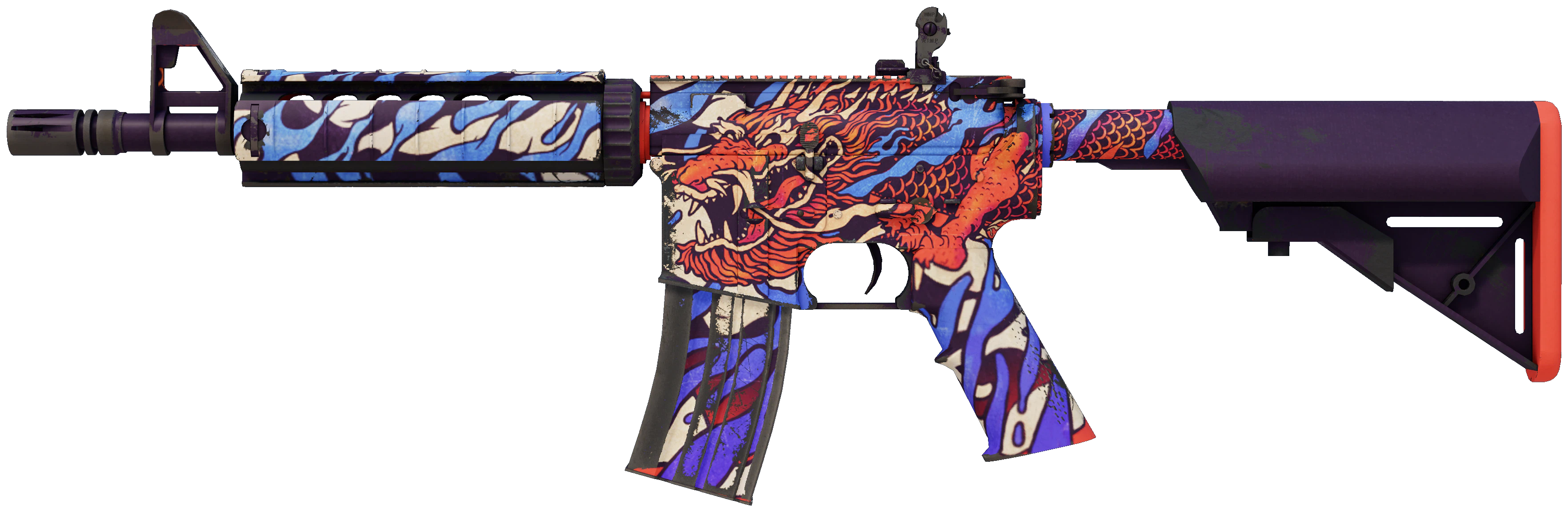 M4A4 | 龍王 (Dragon King) representative Minimal Wear wear preview