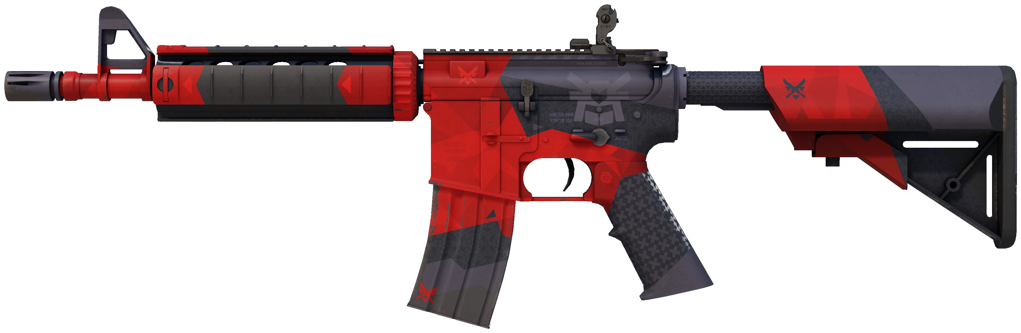 M4A4 | Evil Daimyo representative Minimal Wear wear preview