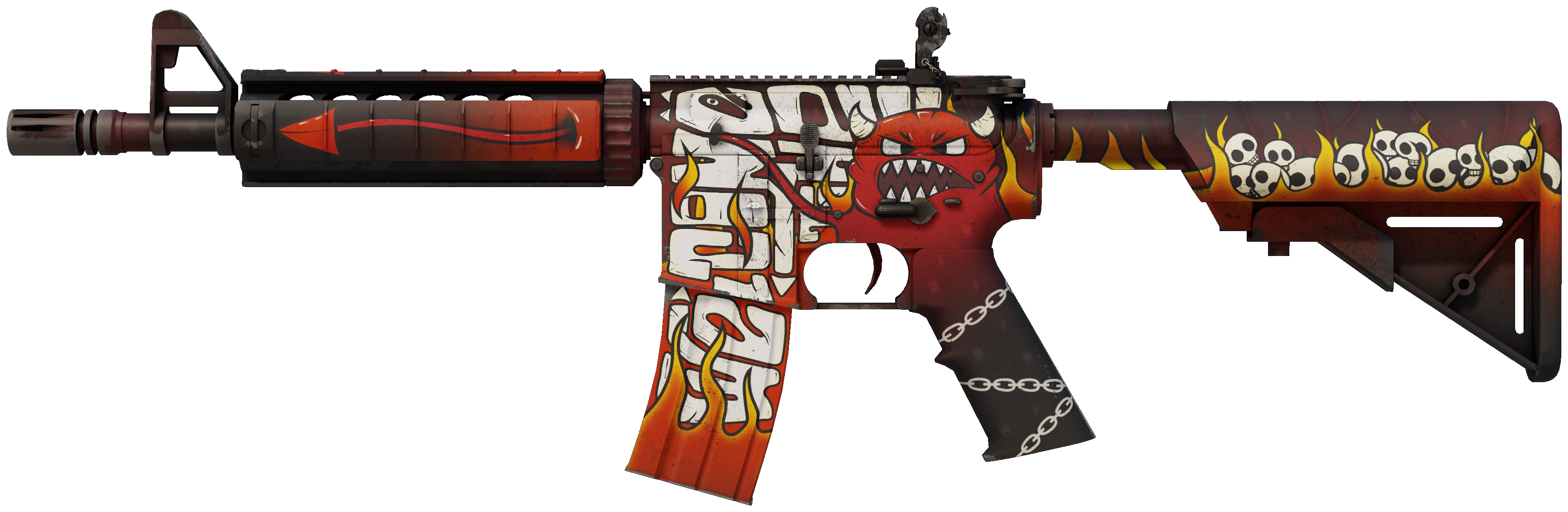 M4A4 | Hellfire CS2 skin — open high-resolution image