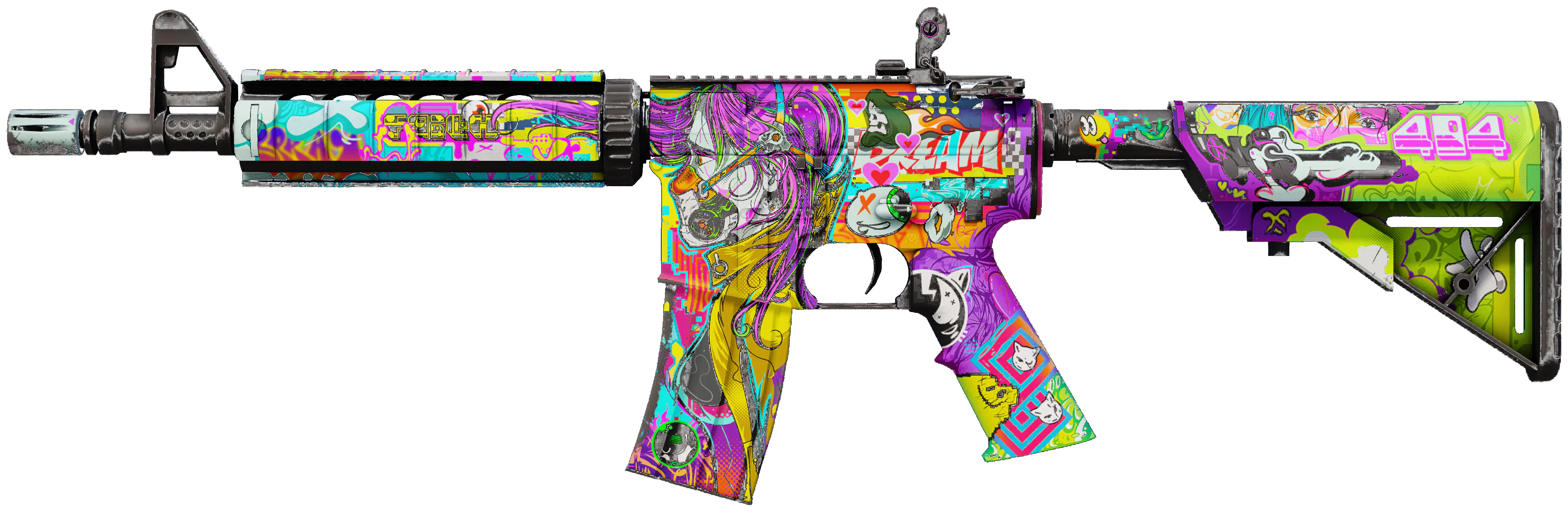 M4A4 | In Living Color representative Minimal Wear wear preview