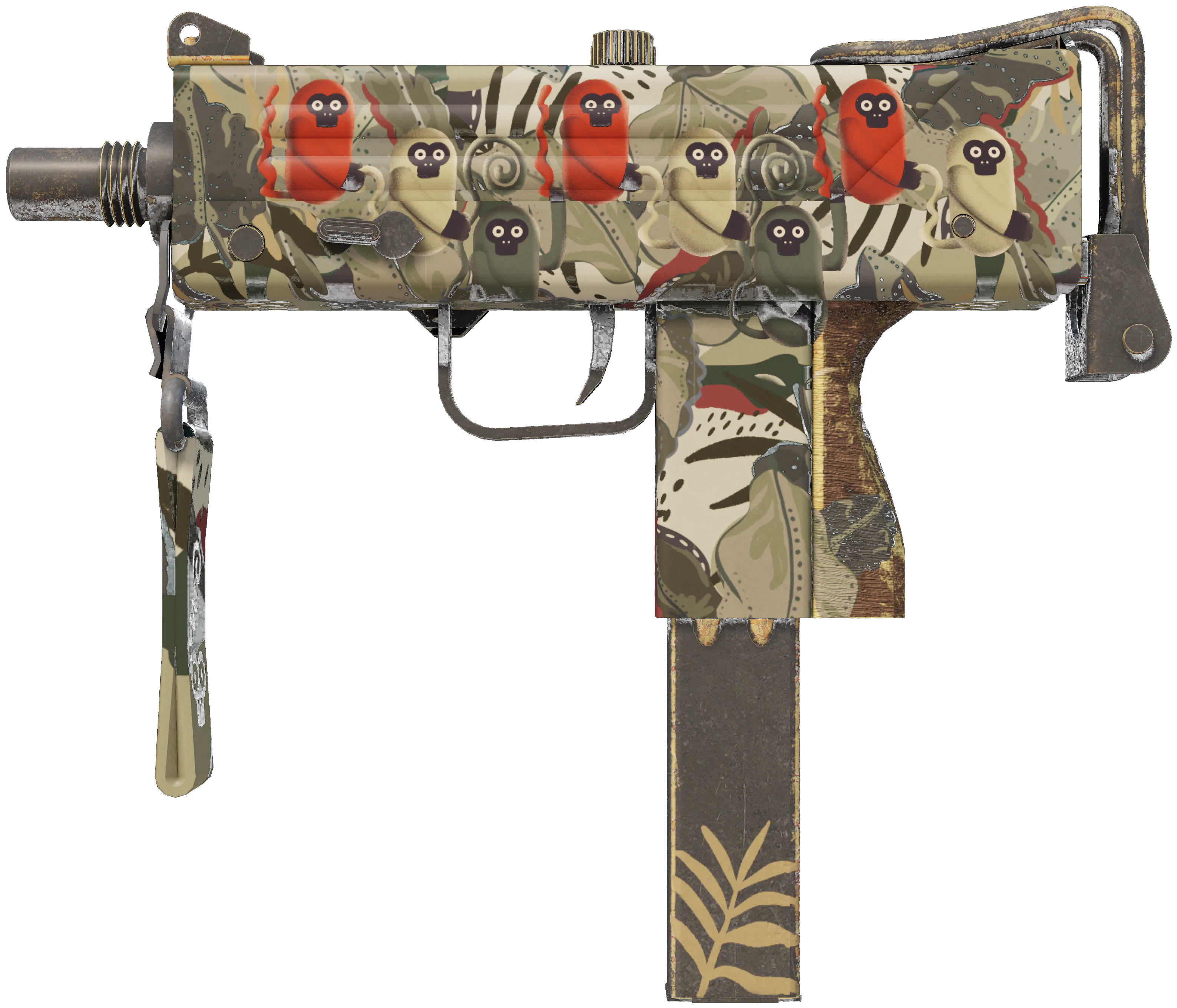 MAC-10 | Monkeyflage CS2 skin — open high-resolution image