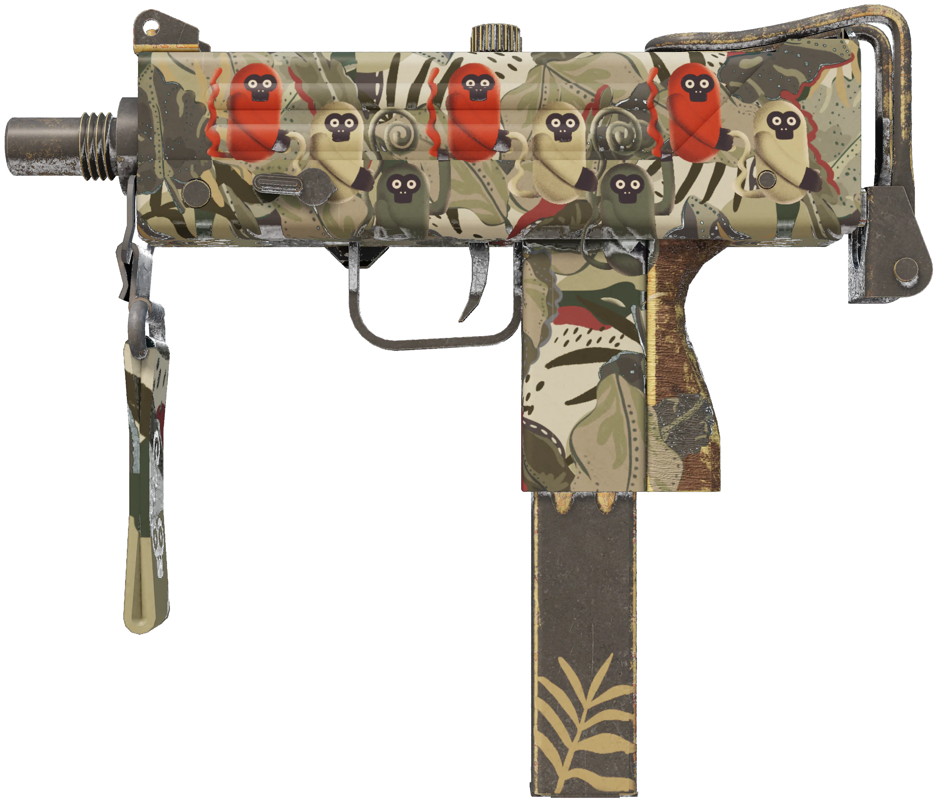 MAC-10 | Monkeyflage representative Minimal Wear wear preview