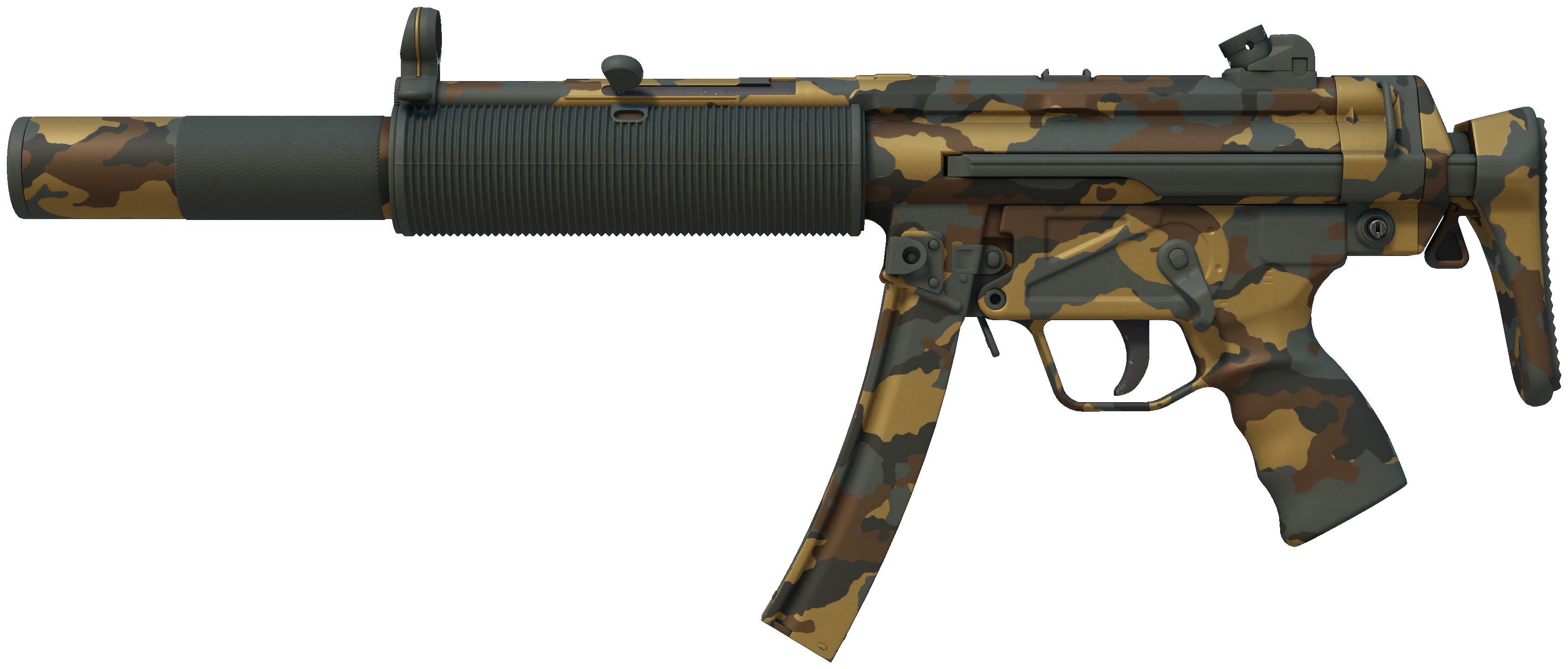 MP5-SD | Gold Leaf CS2 skin — open high-resolution image
