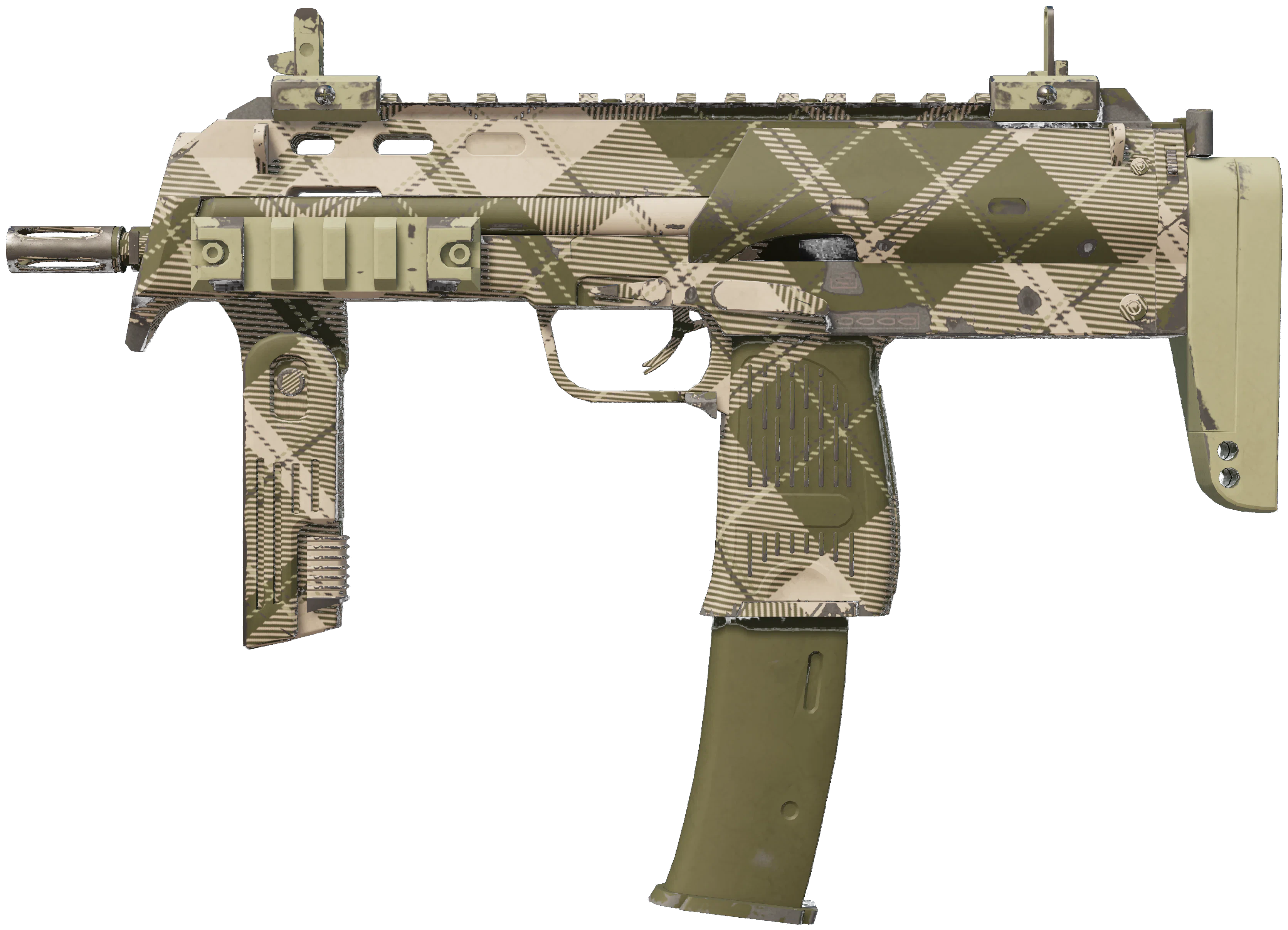 MP7 | Olive Plaid representative Minimal Wear wear preview
