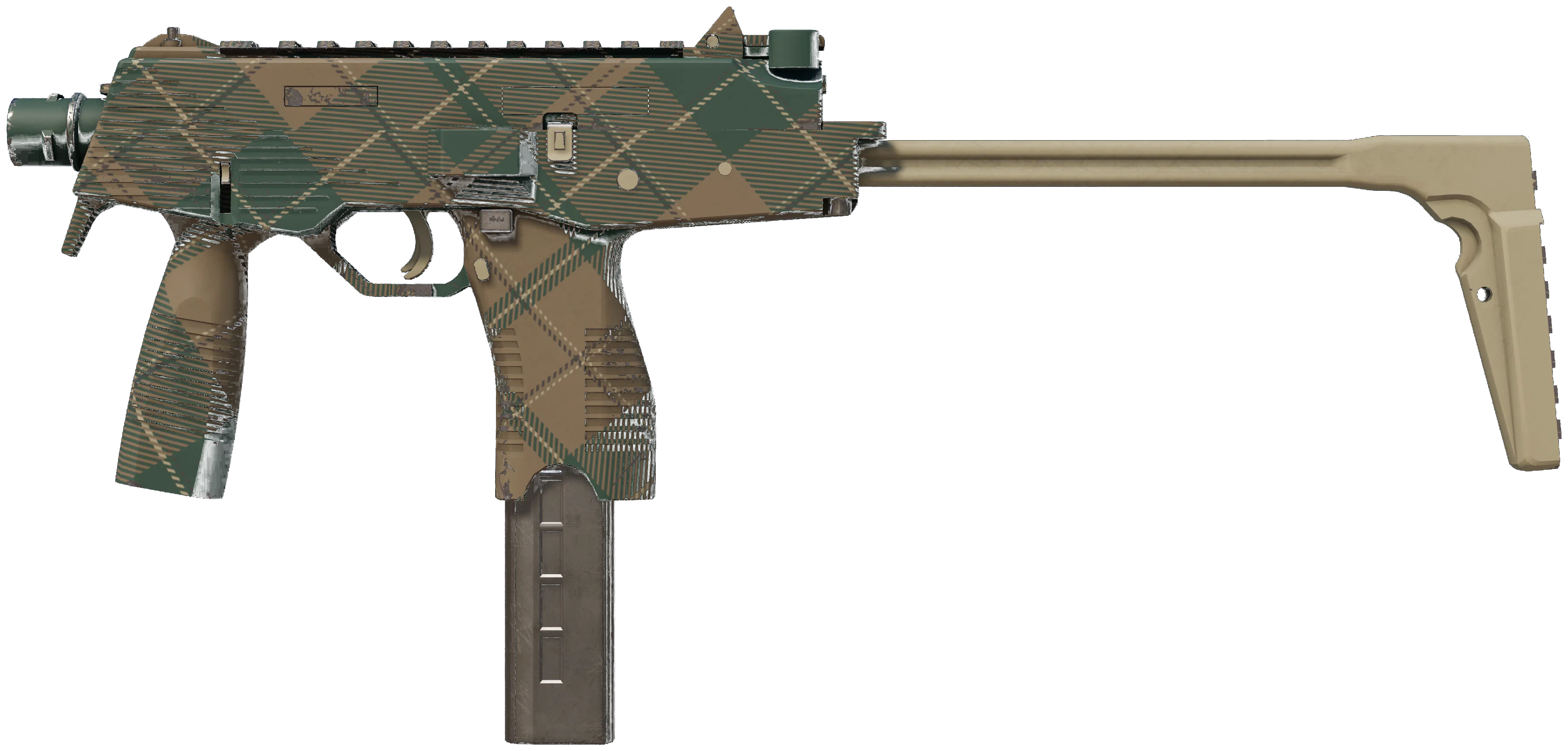 MP9 | Green Plaid CS2 skin — open high-resolution image