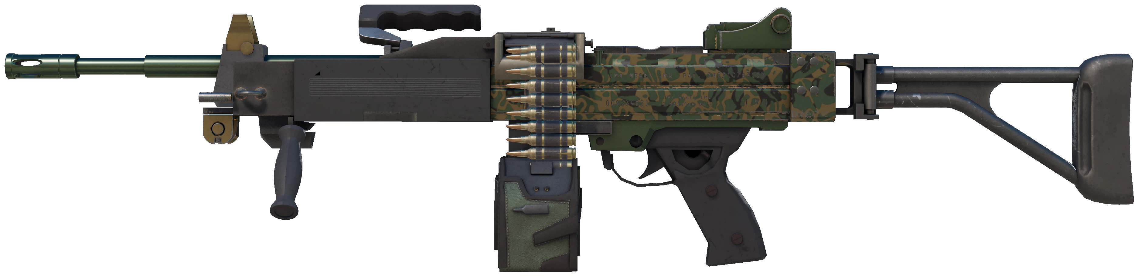 Negev | Army Sheen CS2 skin — open high-resolution image