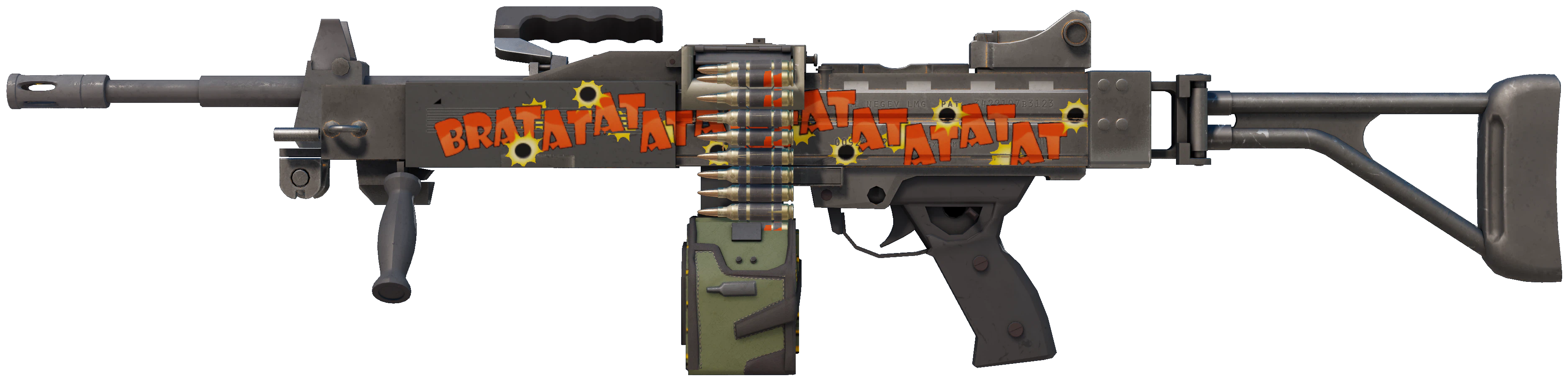Negev | Bratatat CS2 skin — open high-resolution image