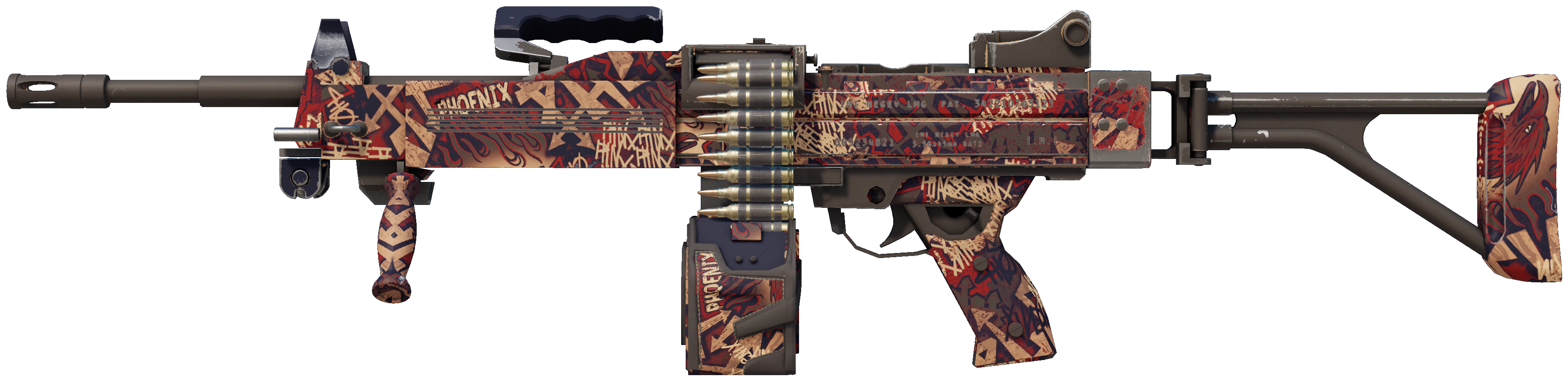 Negev | Phoenix Stencil representative Minimal Wear wear preview