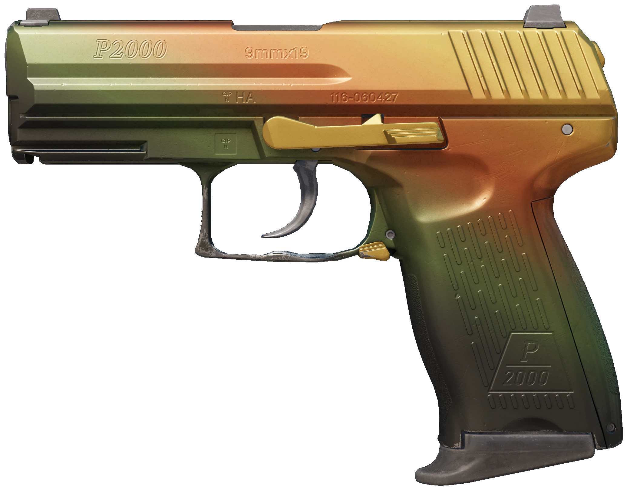 P2000 | Amber Fade representative Minimal Wear wear preview