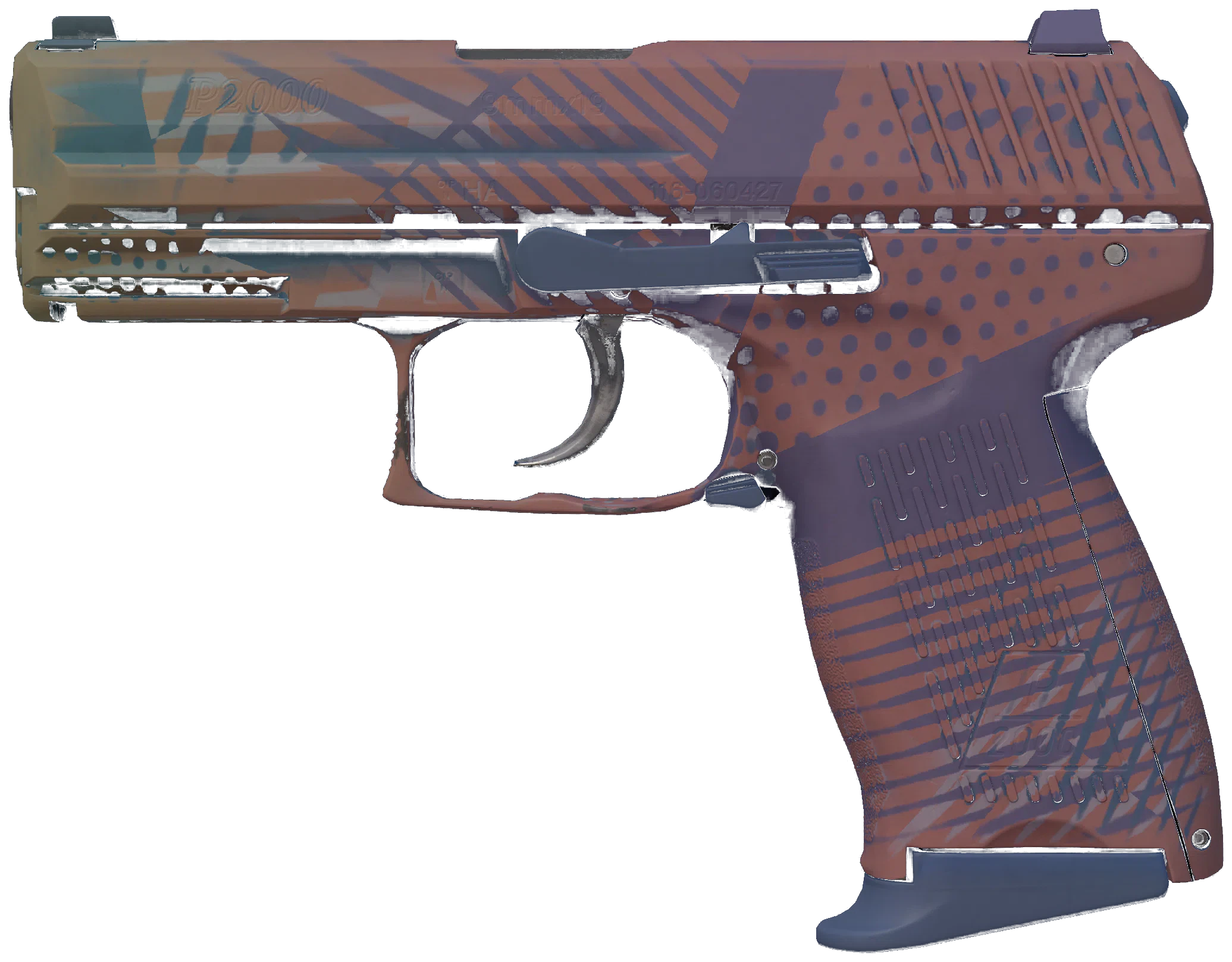 P2000 | Coral Halftone CS2 skin — open high-resolution image