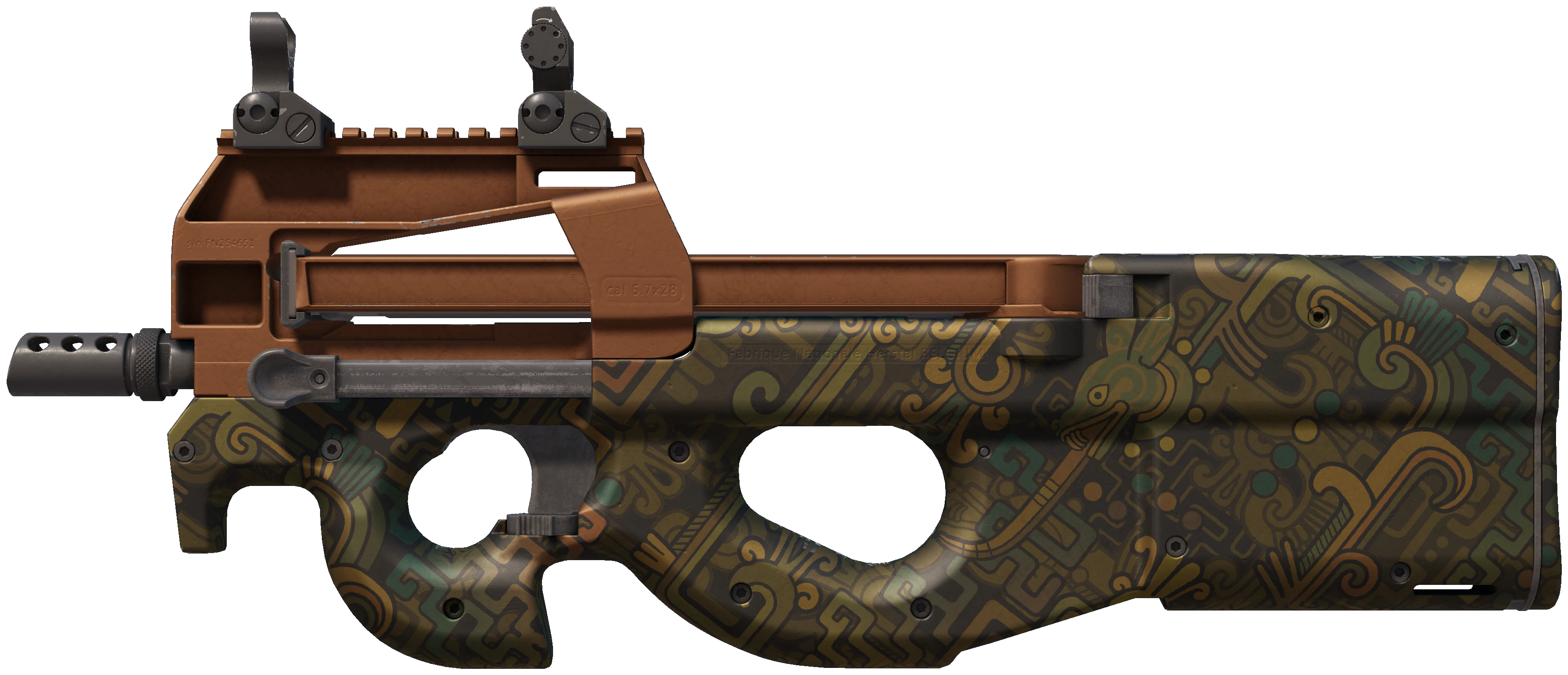P90 | Ancient Earth CS2 skin — open high-resolution image