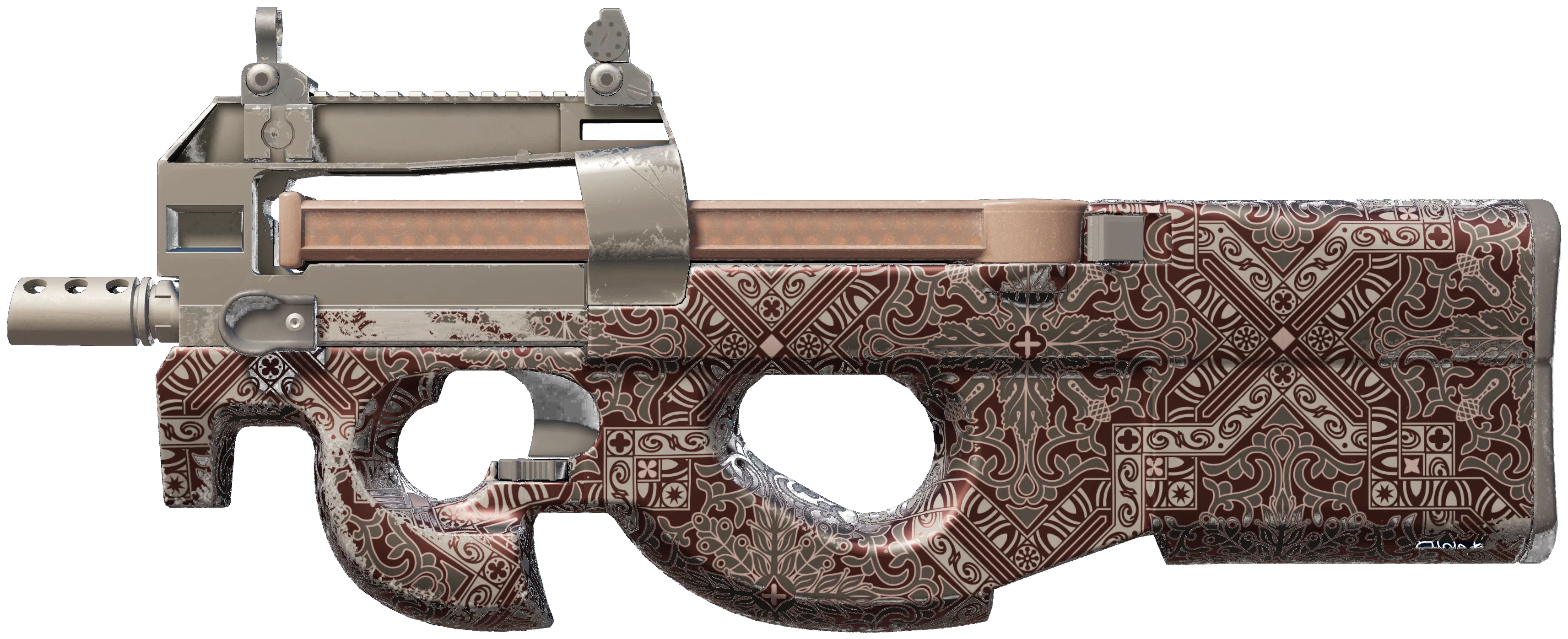 P90 | Baroque Red representative Minimal Wear wear preview